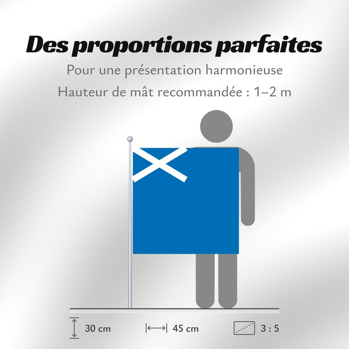 Proportions du drapeau : Scotland	L Écosse	Escocia	Schottland	Scozia	Schotland	Escócia	Szkocji	Scotlandes	علم اسكتلندا	Знаме на Шотландия	Banniel Bro-Skos	Skotská vlajka	Yr Alban	Skotlands	Σημαία της Σκωτίας	Skotio	Šotimaa lipp	پرچم اسکاتلند	Skotlannin	HAlban	H-Alba	Brattagh ny h