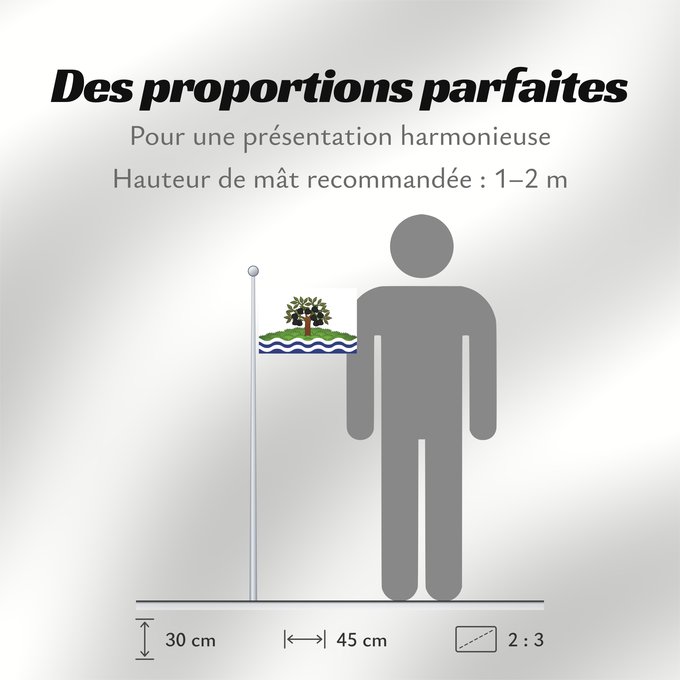 Proportions du drapeau : Worcestershire