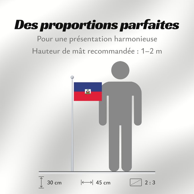 Proportions du drapeau : Haiti  civil	Haiti	Haïti	Haití