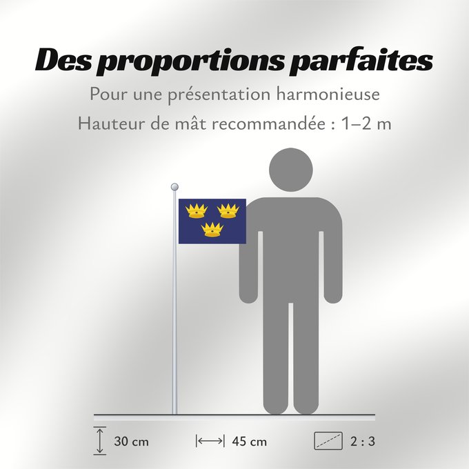 Proportions du drapeau : Munster