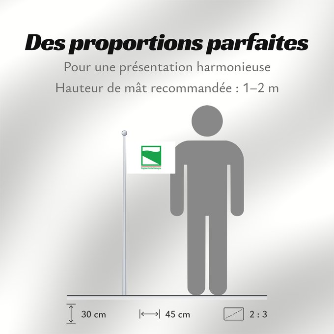 Proportions du drapeau : Emilia-Romagna
