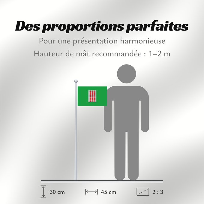 Proportions du drapeau : Umbria	Italian region Umbria	Région de l'Ombrie	Regione italiana Umbria