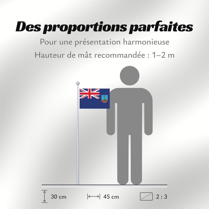 Proportions du drapeau : Montserrat
