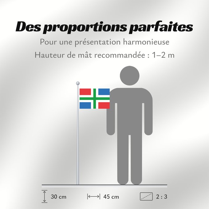 Proportions du drapeau : Groningen	Province of Groningen, Netherlands	Groningue	Groninga