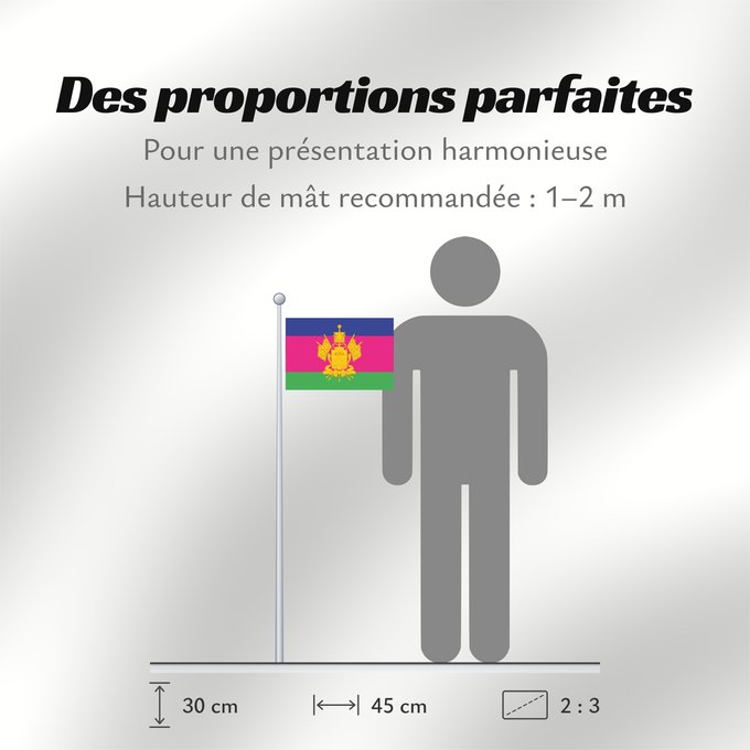 Proportions du drapeau : Krasnodar Krai	Krasnodar Krai 	Kraï de Krasnodar	Krai de Krasnodar	Krasnodar krai	Kraj di Krasnodar