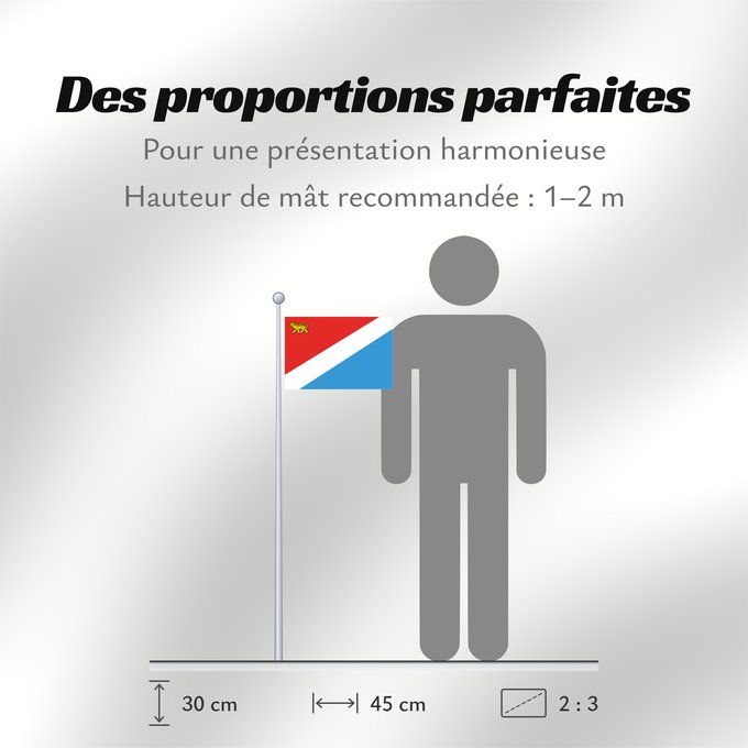 Proportions du drapeau : Primorsky Krai	Kraï du Primorie	 Krai de Primorie	Primorski Krai