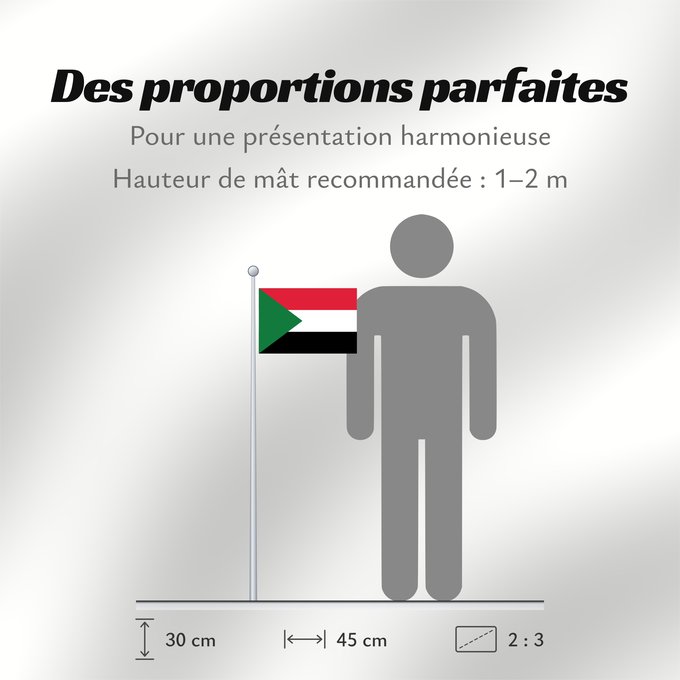Proportions du drapeau : Sudan	Soudan	Sudán	Soedan	علم السودان	Sudans