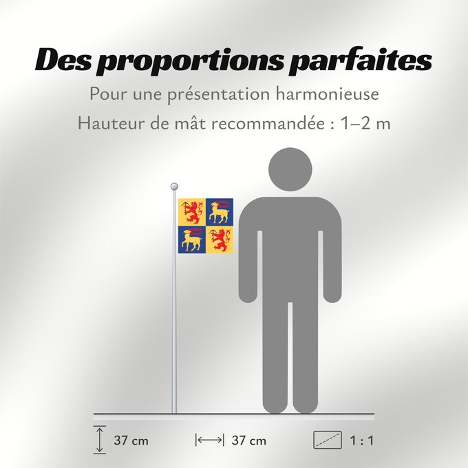 Proportions du drapeau : Kalmar län