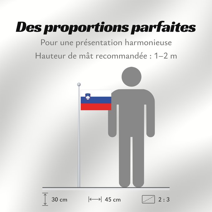 Proportions du drapeau : Slovenia Slovénie Eslovenia Slowenien Slovenië Słowenii Сцяг Славеніі Slovenije D Eslovènia Slovinská vlajka Флаг Словении Прапор Словенії