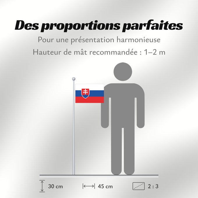 Proportions du drapeau : Slovakia	Slovakia. Image from here, colors	Slovaquie	Eslovaquia	Slowakei	Slovacchia	Slowakije	Eslováquia	Słowacji	Сцяг Славакіі	Национално знаме на Словакия	Slovačke	Slovenská vlajka	Slovakiets	Σημαία της Σλοβακίας	Slovaki lipp	Slovakian	Slóvaice	Szlováki