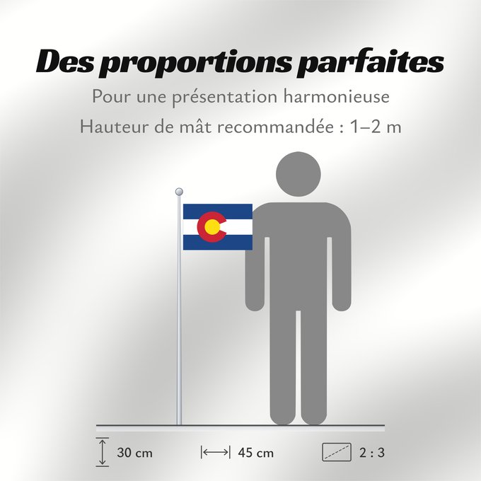 Proportions du drapeau : Colorado	Colorado designed by Andrew Carlisle Carson	ᎧᎶᏩᏓ ᎦᏓᏘ	Ka hae Kololako	Colorati	Dibé nitsa hahoodzo bidah naatʼaʼí	Флаг Колорадо	Američke savezne države Kolorado