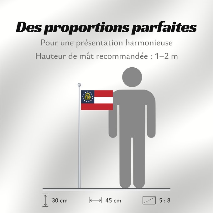 Proportions du drapeau : State of Georgia	Georgia