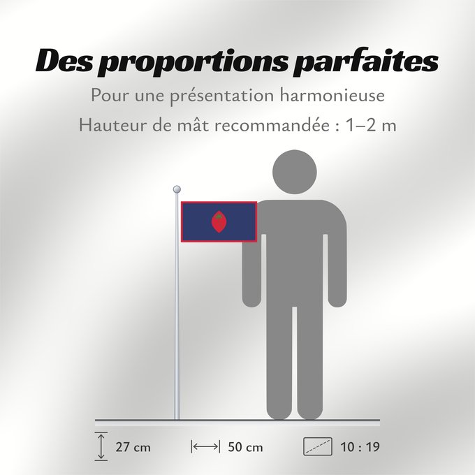 Proportions du drapeau : Guam