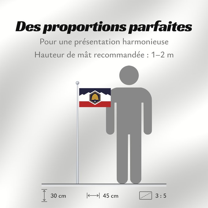 Proportions du drapeau : Utah	Utah  2024-present