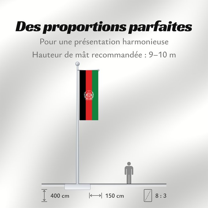 Proportions du drapeau : Afghanistan  2013–2021	Islamic Republic of Afghanistan	République Islamique d Afghanistan	República Islámica de Afganistán	Islamischen Republik Afghanistan	Afghanistan	República Islâmica do Afeganistão	Afganistanu	علم أفغانستان	Afganistana	ئاڵای ئەفغانستا