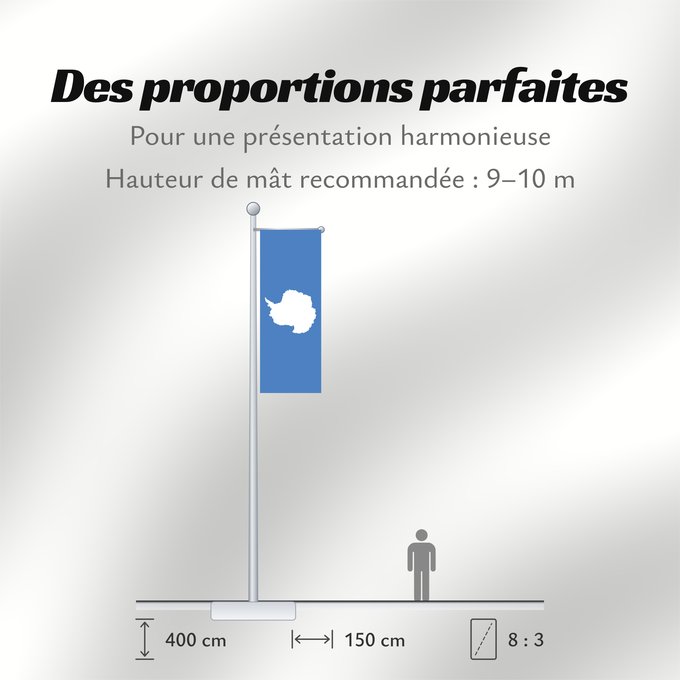 Proportions du drapeau : Proposed flag of Antarctica Graham Bartram One of several flag proposals for Antarctica Antarctique Un de varios banderas propuesta de Antártida Flaggenvorschlag für die Antarktis Una delle bandiere proposte per l Antartide Vörslag för ene Flagg vun Anta