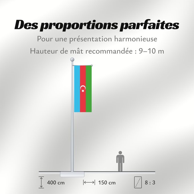 Proportions du drapeau : Azerbaijan L Azerbaïdjan Azerbaiyán Aserbaidschan Dell Azerbaigian Azerbeidzjan Azerbejdżanu Азербаиџьан абыраҟ علم أذربيجان Azərbaycan Сцяг Азербайджана Сьцяг Азэрбайджану Azerbajĝano Aserbaidžaani lipp Azerbaidžanin Azerbajdzsán Ադրբեջանի դրոշը აზერბაიჯ