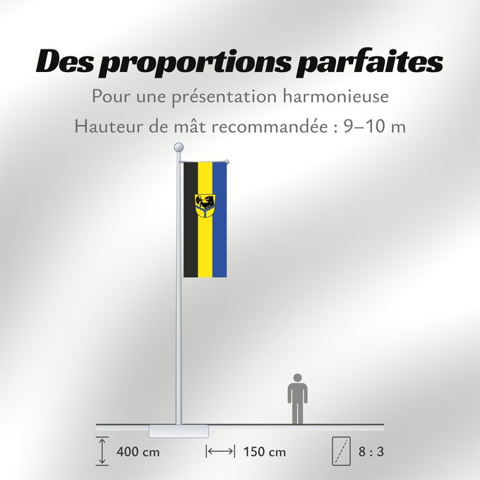Proportions du drapeau : Haiming (Inn-Salzach)