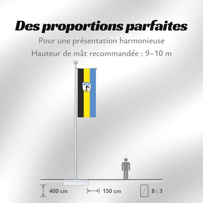 Proportions du drapeau : Marktl, M (Inn-Salzach)
