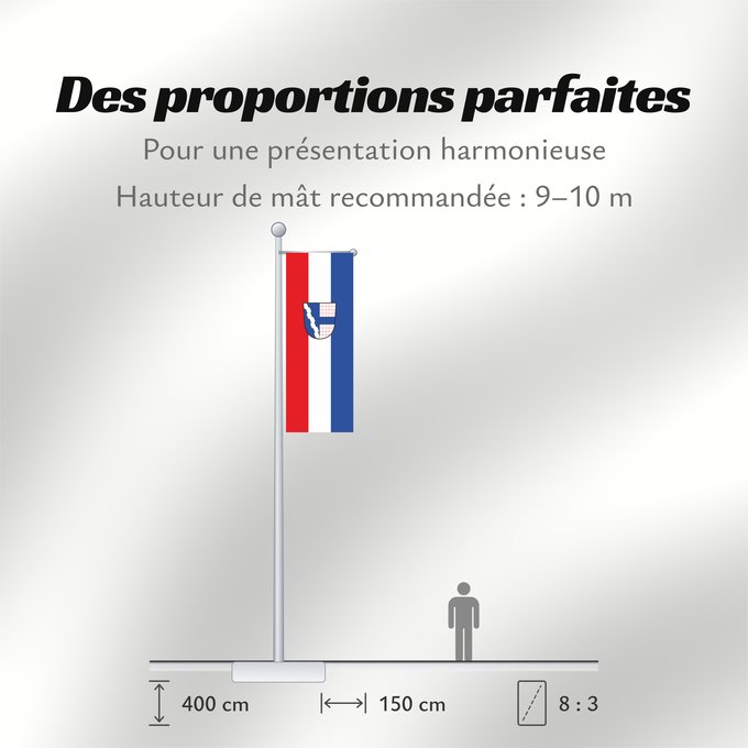 Proportions du drapeau : Stammham (Inn-Salzach)