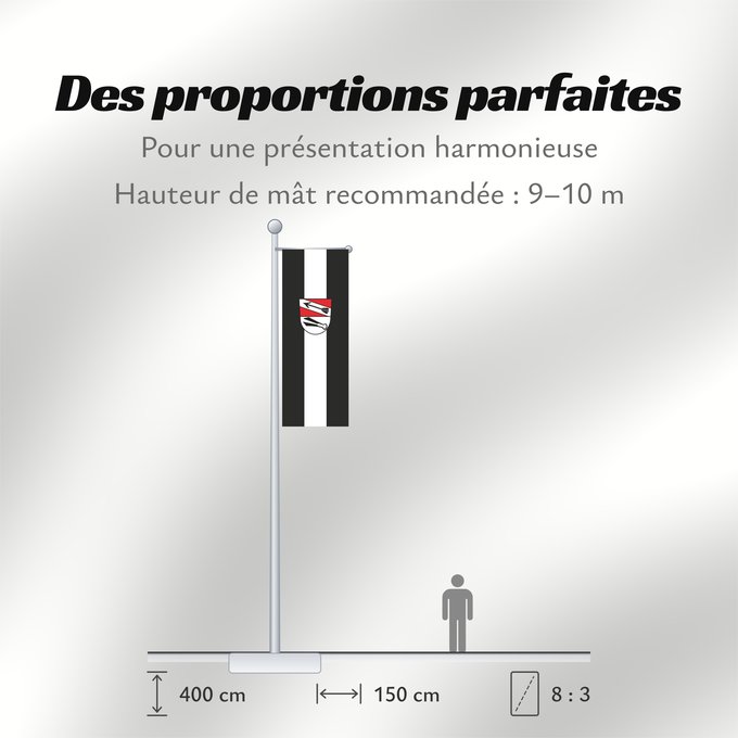 Proportions du drapeau : Pfaffenhofen a.d.Glonn (Münchener Umland)