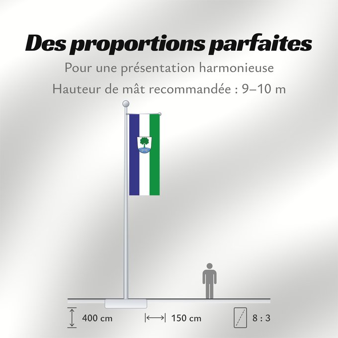 Proportions du drapeau : Hohenlinden (Ebersberger Grünes Land)
