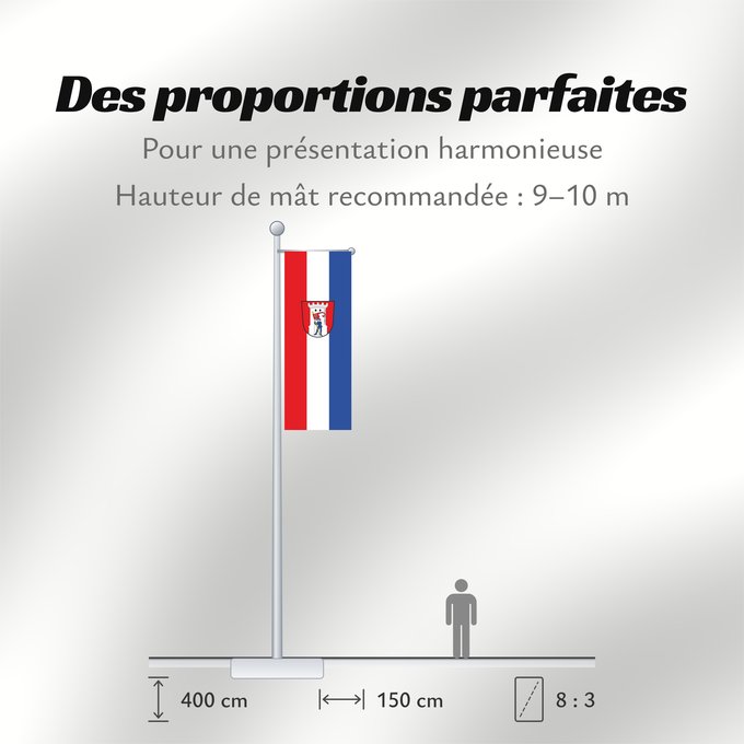 Proportions du drapeau : Mörnsheim, M (Naturpark Altmühltal)