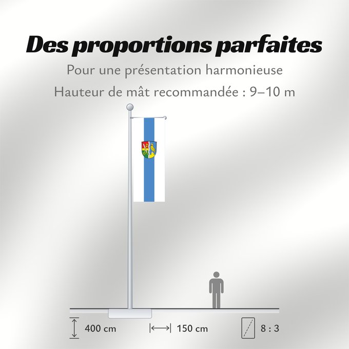 Proportions du drapeau : Weyarn (Alpenregion Tegernsee-Schliersee)