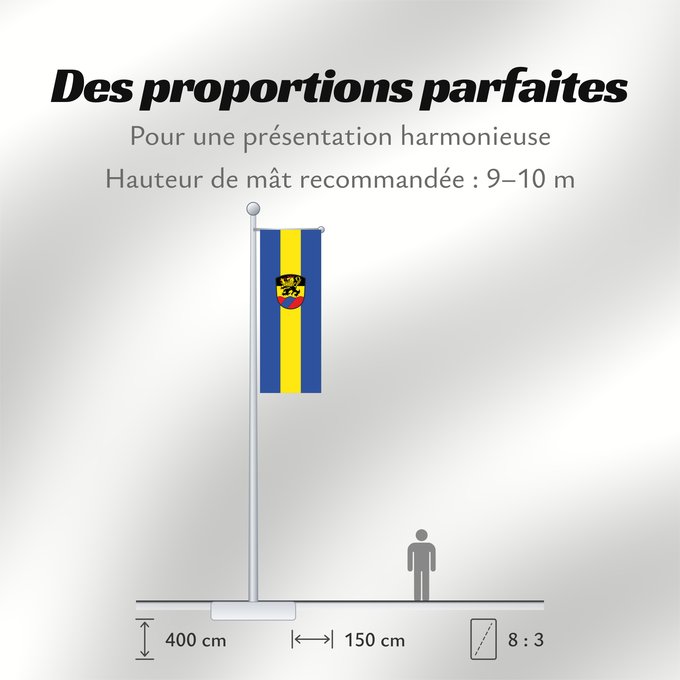 Proportions du drapeau : Erharting (Inn-Salzach)