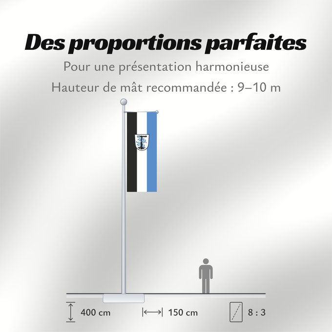 Proportions du drapeau : Aschheim (Münchener Umland)