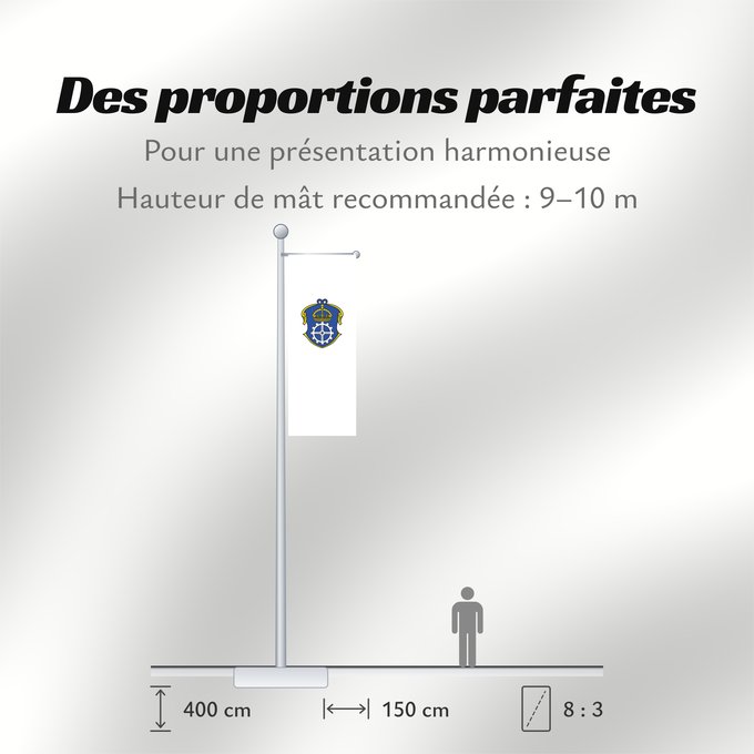 Proportions du drapeau : Gauting (Starnberger Fünf-Seen-Land)