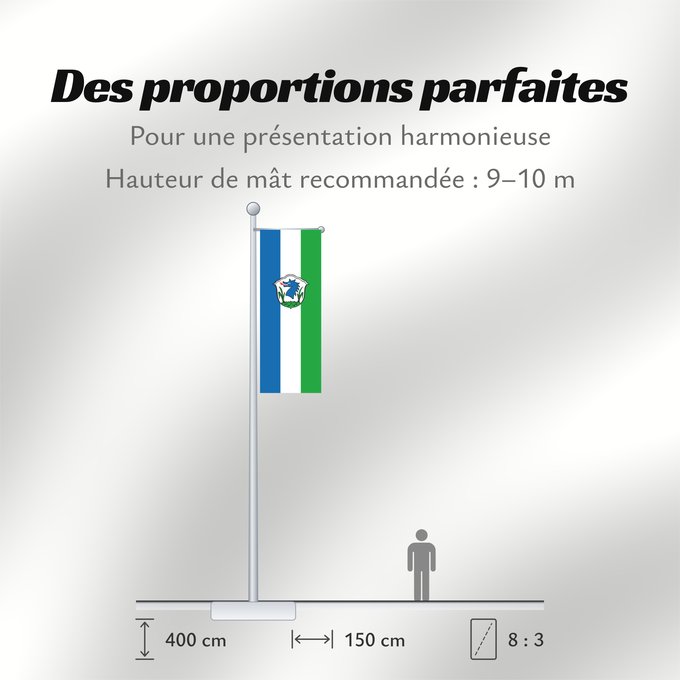 Proportions du drapeau : Grassau, M (Chiemgau)