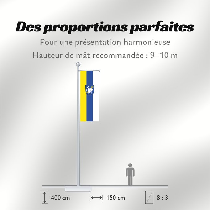Proportions du drapeau : Pittenhart (Chiemgau)
