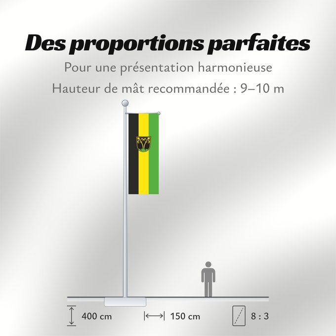 Proportions du drapeau : Traunstein, GKSt (Chiemgau)