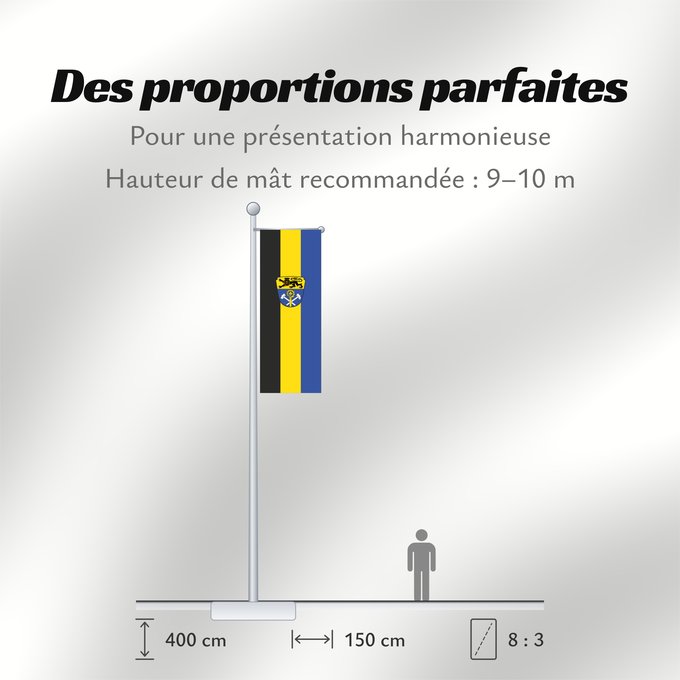 Proportions du drapeau : Weilheim-Schongau (Kreis)