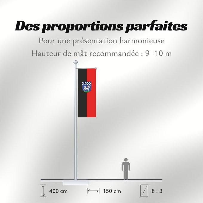 Proportions du drapeau : Penzberg, St (Pfaffenwinkel)
