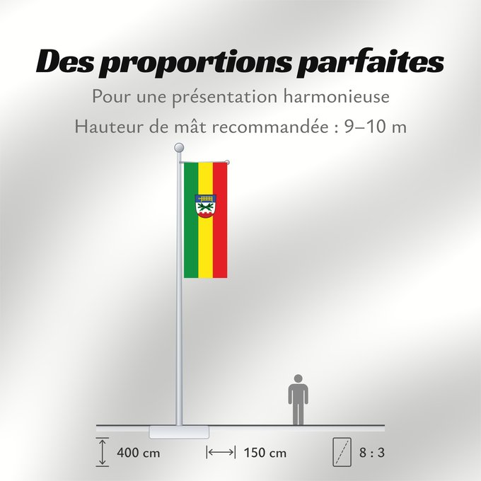 Proportions du drapeau : Künzing (Bayerisches Golf- und Thermenland)
