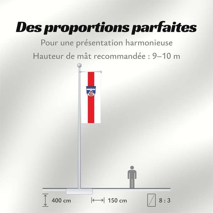 Proportions du drapeau : Eppenschlag (Bayerischer Wald)