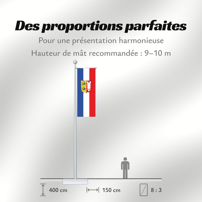 Proportions du drapeau : Schleswig-Holstein