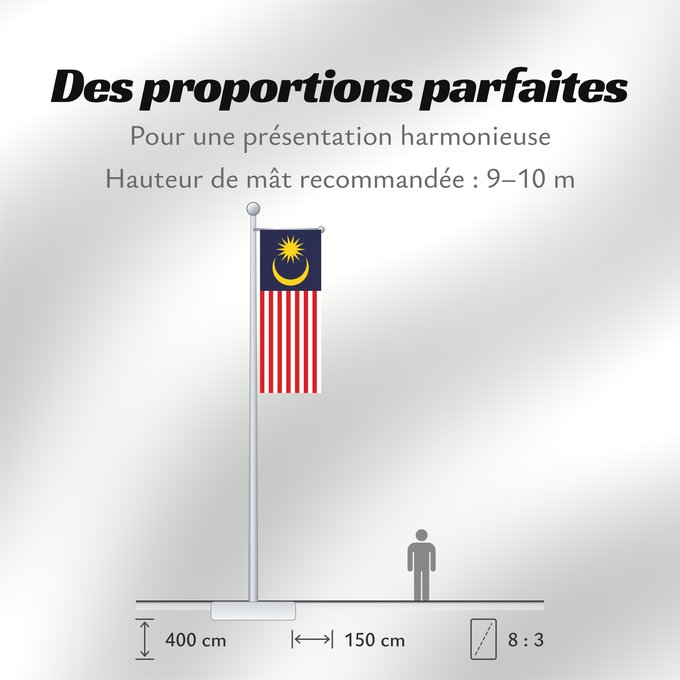 Proportions du drapeau : Malaysia	Malaysia – Jalur Gemilang  Stripes of Glory	Malaisie	Malasia	علم ماليزيا	Malaysia / بنديرا مليسيا	Malajzio	Malaisia lipp	Watawat ng Malaysia	​Mâ-lòi-sî-â koet-khì	馬来西亜の国旗	ទង់ជាតិម៉ាឡេស៊ី	Malaysi	ທຸງຊາດມາເລເຊຍ	​馬來西亞之國旗	Malaysia – Jalur Gemilang / 