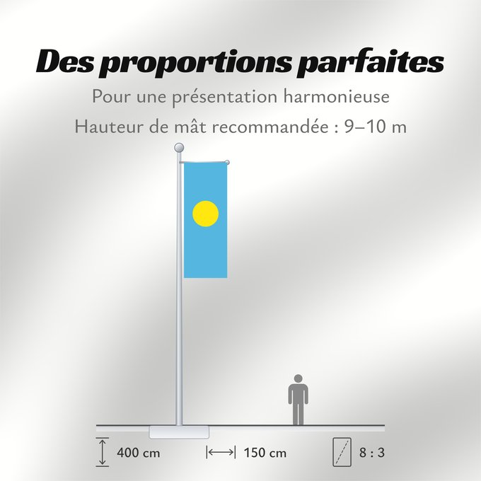 Proportions du drapeau : Palau Palau, made by User Gabbe Palaos Palaos パラオの国旗 Palaua 帕勞國旗