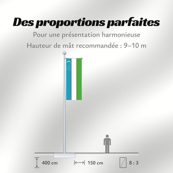 Proportions du drapeau : Uzbekistan	Ouzbékistan	República de Uzbekistán	Usbekistan	Repubblica dell Uzbekistan	Oezbekistan	Nacional da República do Uzbequistão	علم جمهورية أوزبكستان	Özbəkistan Respublikasının Dövlət	Дзяржаўны Сцяг Рэспублікі Ўзбекістан	Дзяржаўны Сьцяг Рэспублікі Ў