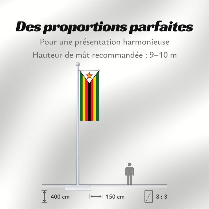Proportions du drapeau : Zimbabwe	Zimbabue	Simbabwe	Zimbawe	Zimbabwes	Zimbabvo	Mbendera ya Zimbabwe	Zimbabveja	Mureza weZimbabwe	Folaga ye Zimbabwe	Folaga la Zimbabwe	Folaga la Zimbagwe