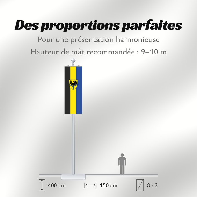 Proportions du drapeau : Haiming (Inn-Salzach)