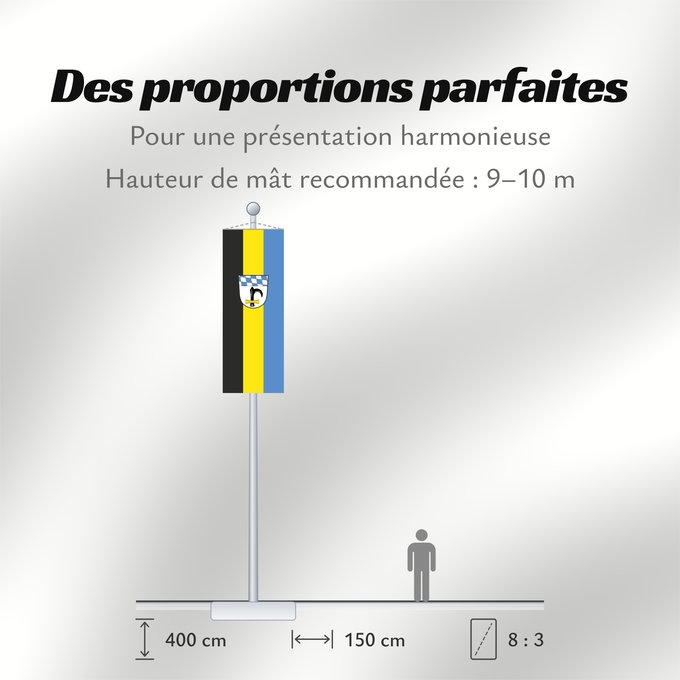 Proportions du drapeau : Marktl, M (Inn-Salzach)