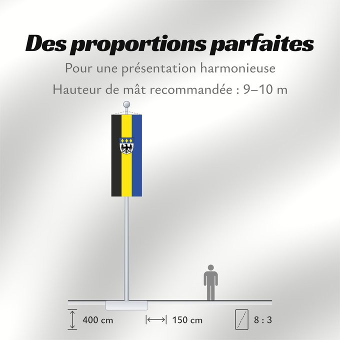 Proportions du drapeau : Haimhausen (Münchener Umland)