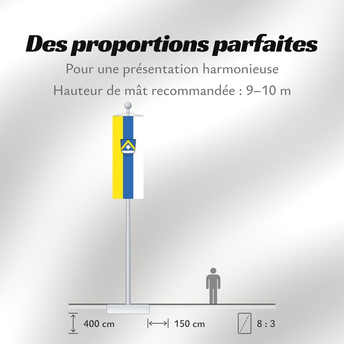 Proportions du drapeau : Poing (Ebersberger Grünes Land)