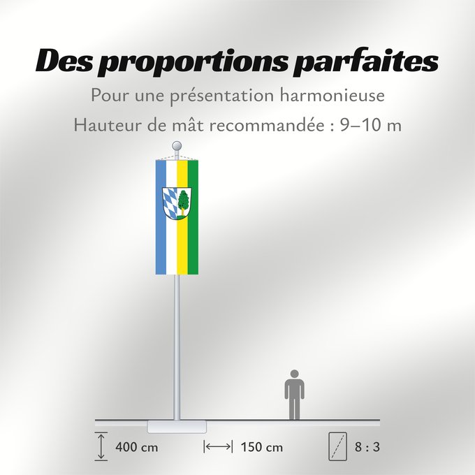 Proportions du drapeau : Kösching, M (Naturpark Altmühltal)