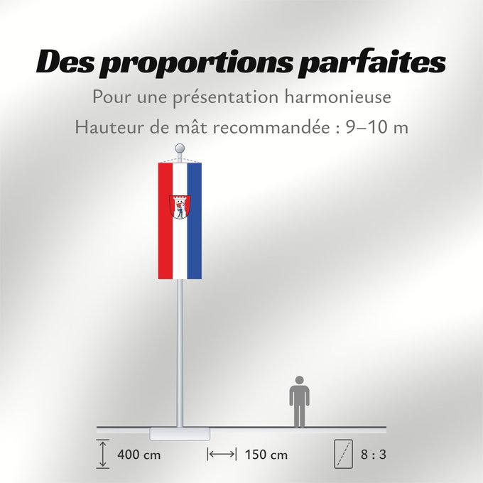 Proportions du drapeau : Mörnsheim, M (Naturpark Altmühltal)