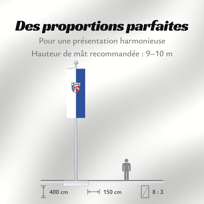 Proportions du drapeau : Fraunberg (Münchener Umland)